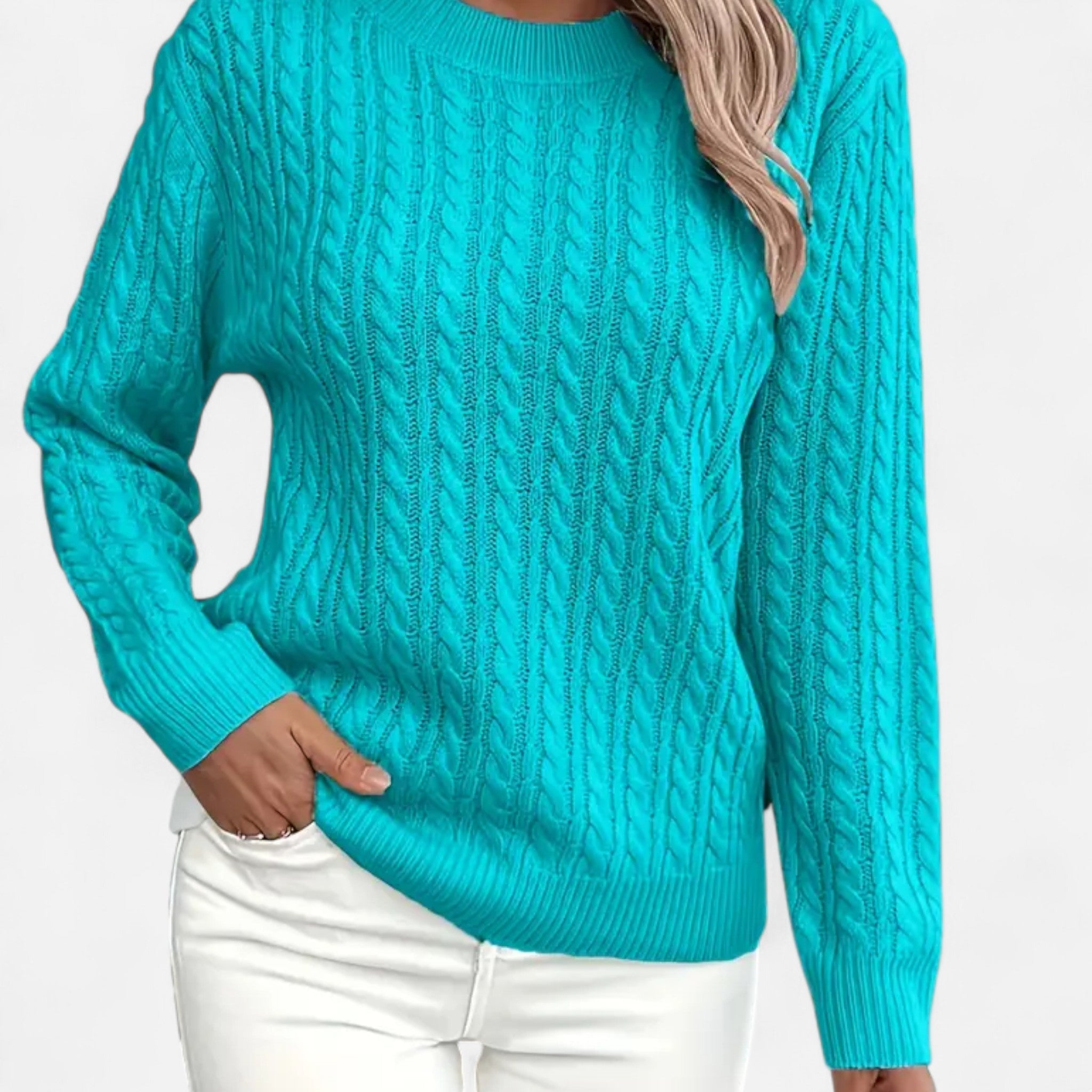 Lanavel | Women’s Casual Loose-Fit Round Neck Sweater