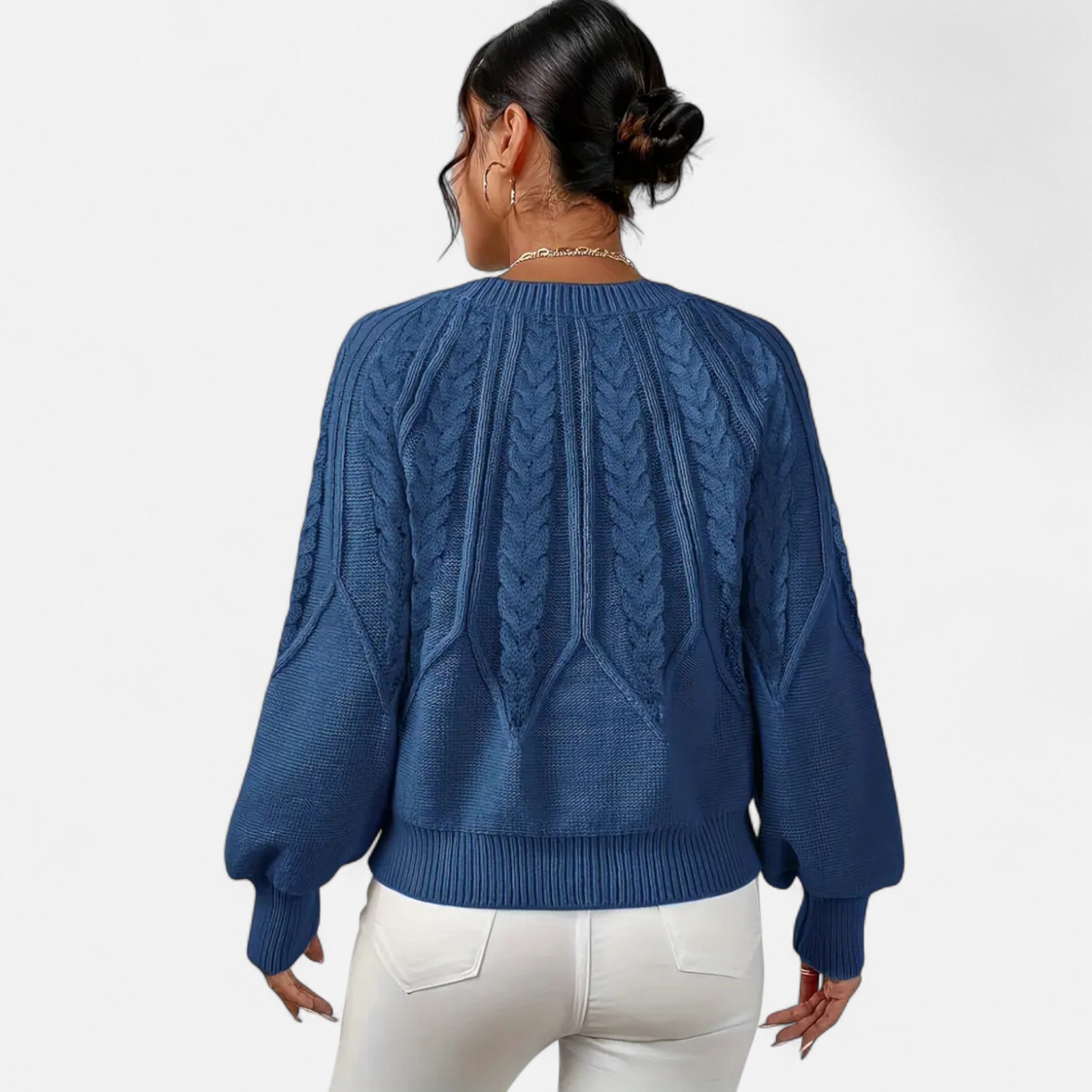 Lanavel | Women’s Cable Knit Round Neck Sweater
