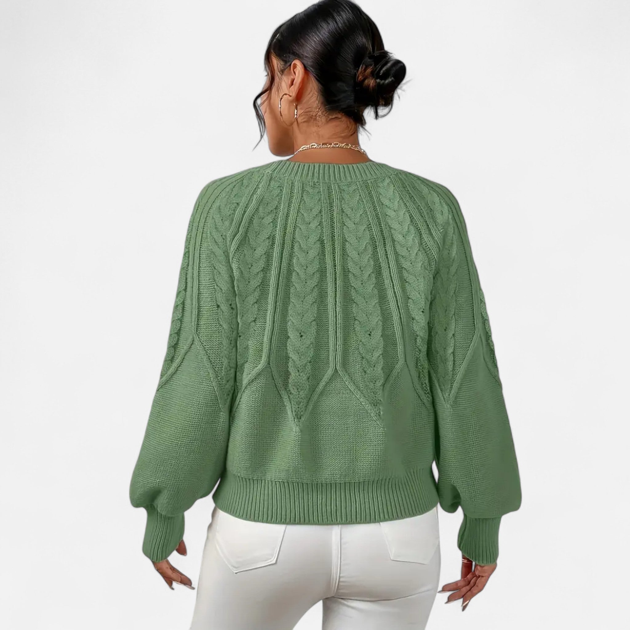 Lanavel | Women’s Cable Knit Round Neck Sweater
