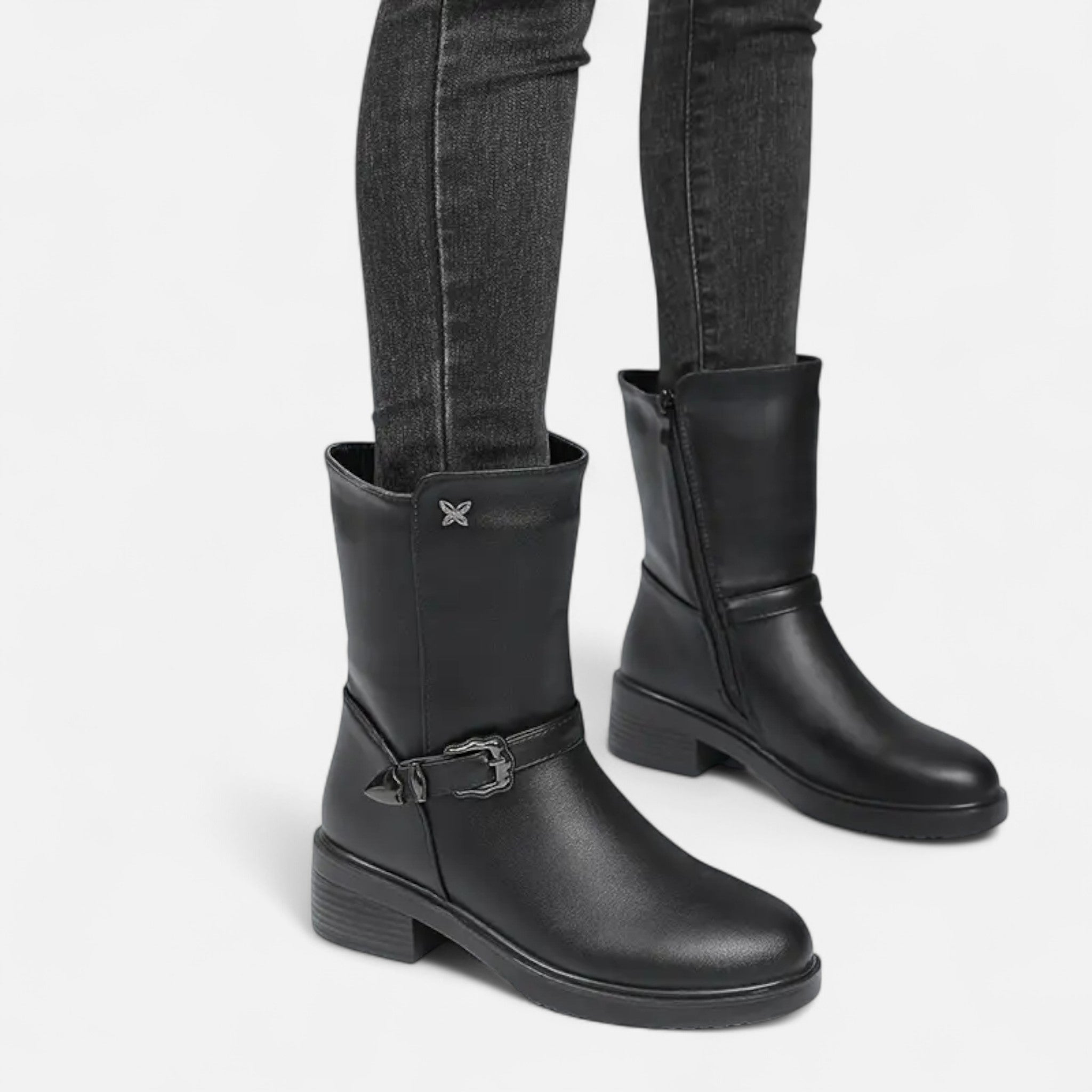 Lanavel | Women’s Fleece-Lined Mid-Calf Winter Boots