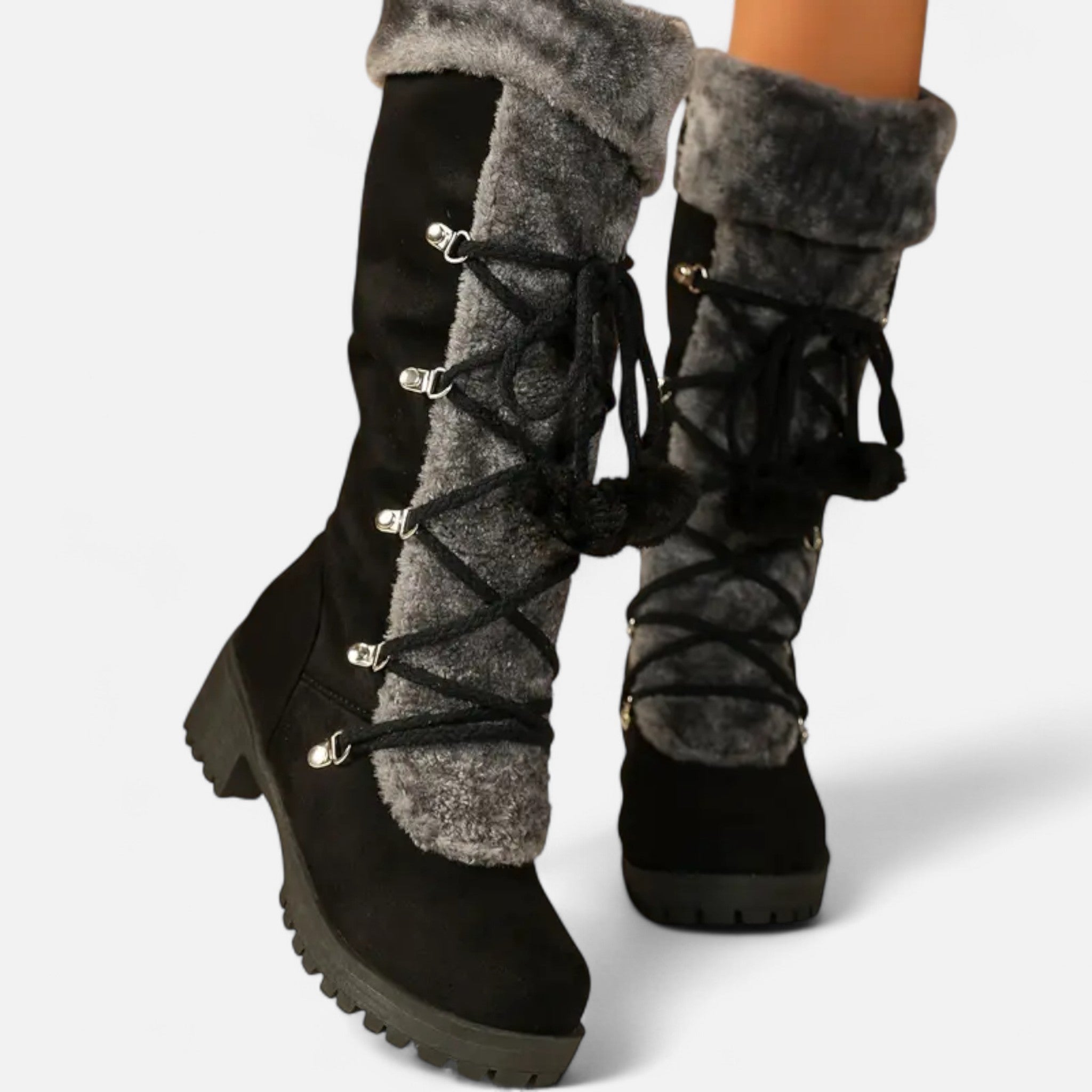Lanavel | Women’s Faux Fur-Lined Mid-Calf Boots