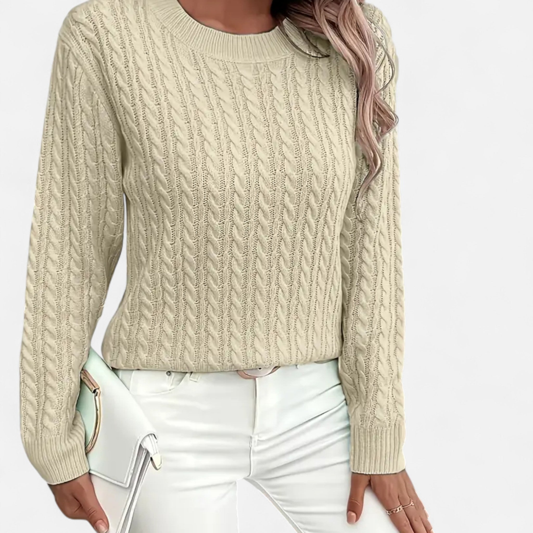Lanavel | Women’s Casual Loose-Fit Round Neck Sweater