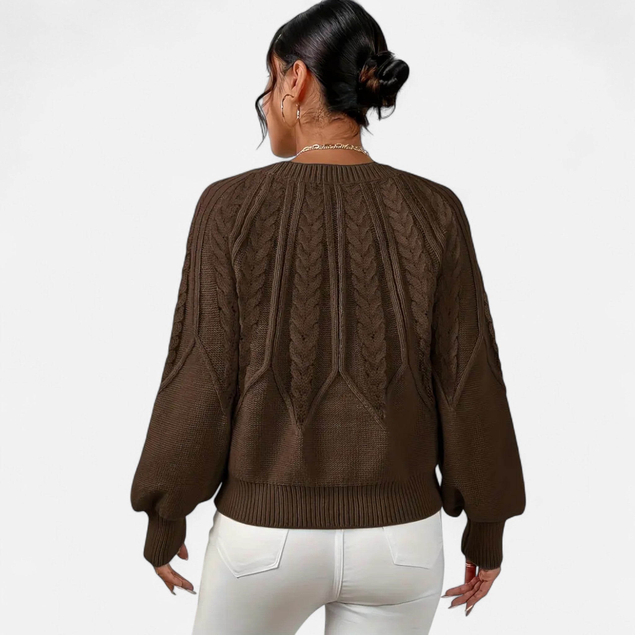 Lanavel | Women’s Cable Knit Round Neck Sweater