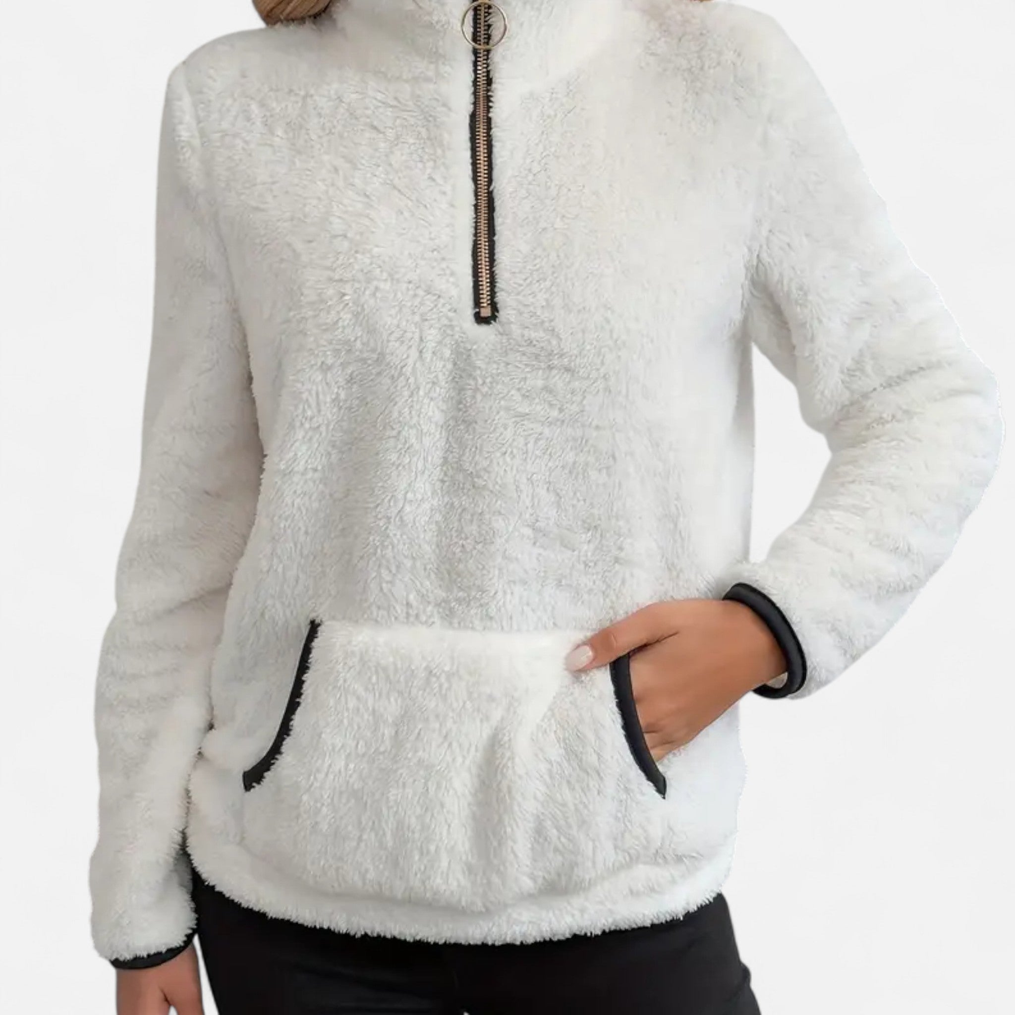 Lanavel | Women’s Autumn-Winter Half Zip Plush Sweatshirt
