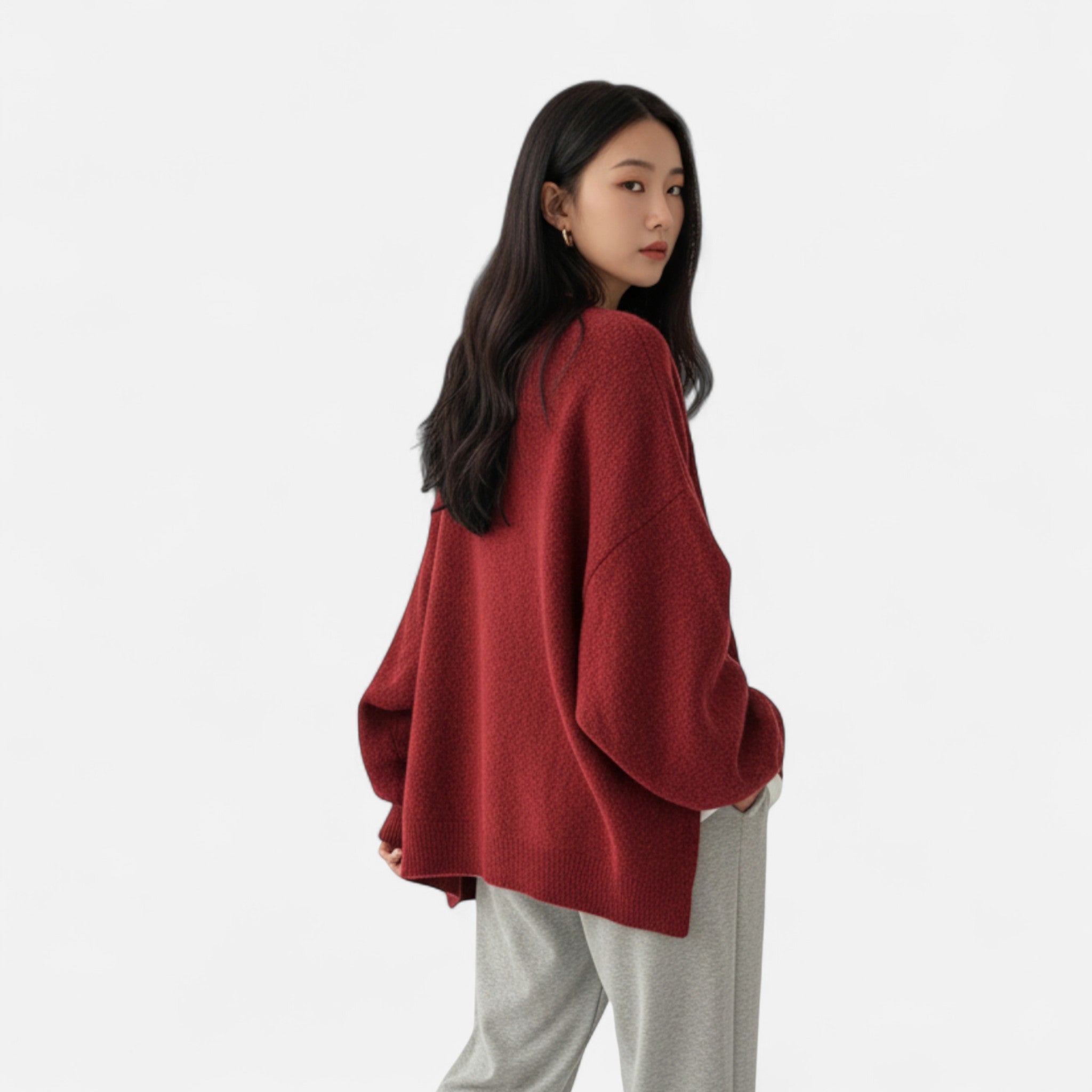 Lanavel | Women’s Classic Crew Neck Knit Sweater