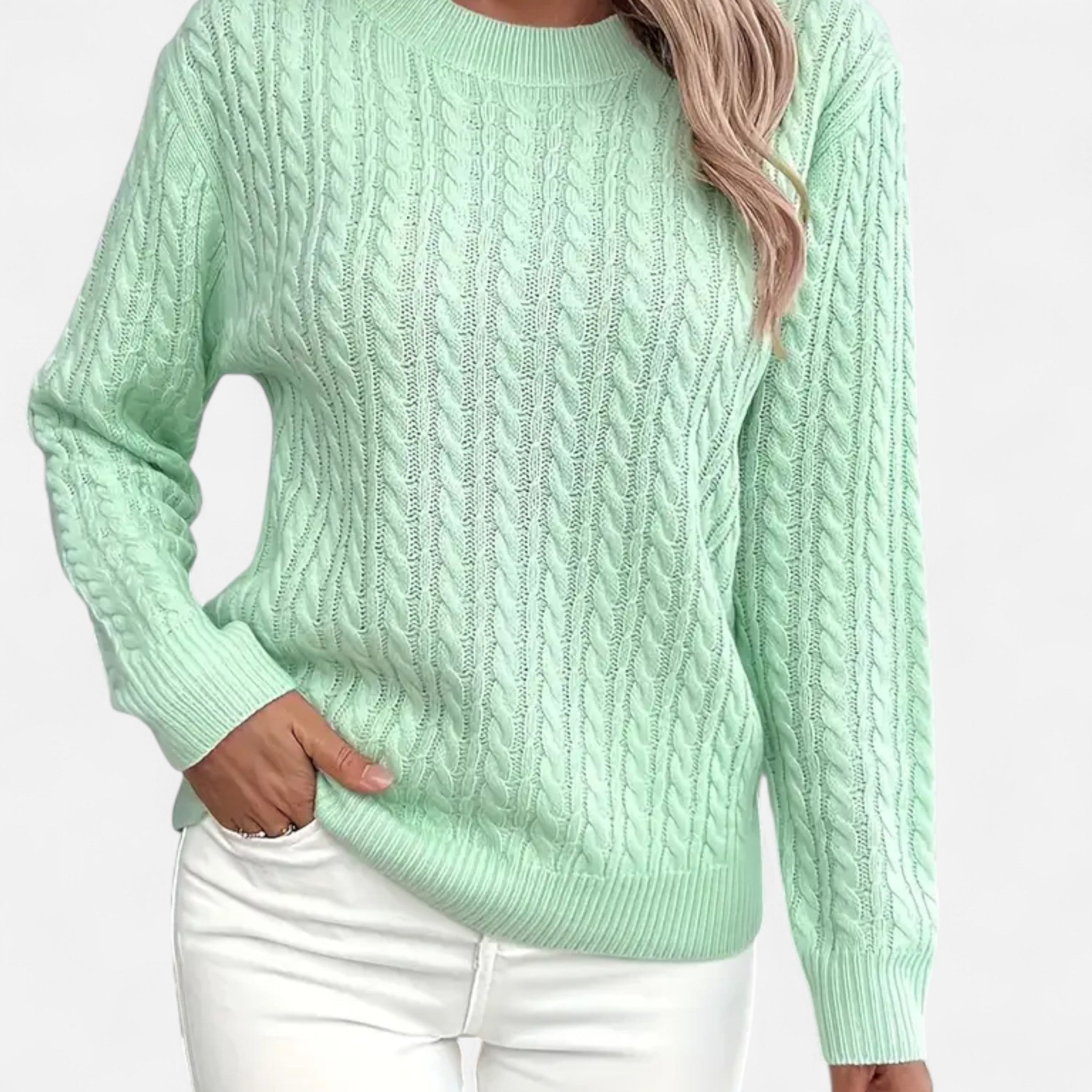Lanavel | Women’s Casual Loose-Fit Round Neck Sweater