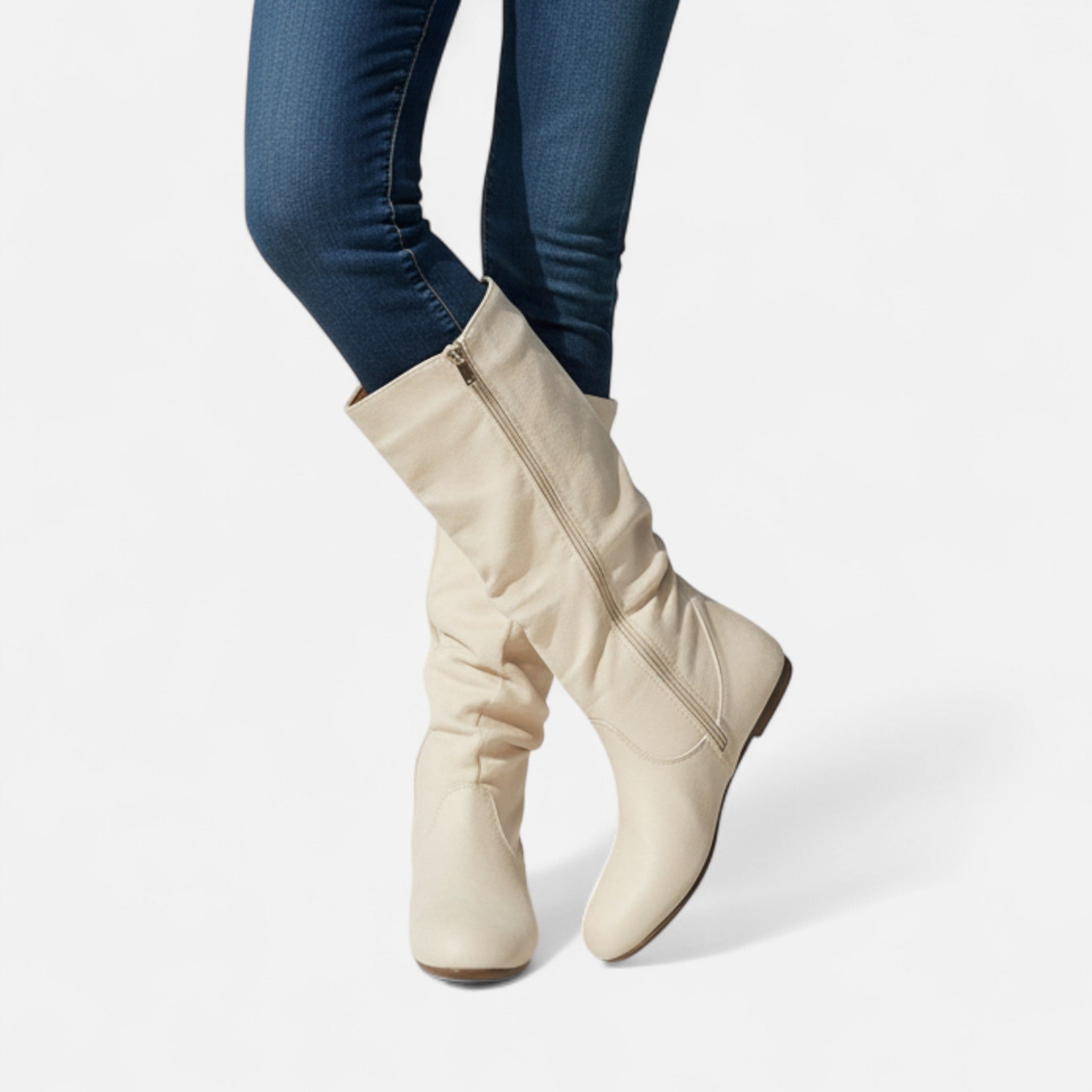 Lanavel | Women’s Pleated Mid-Calf Ankle Boots