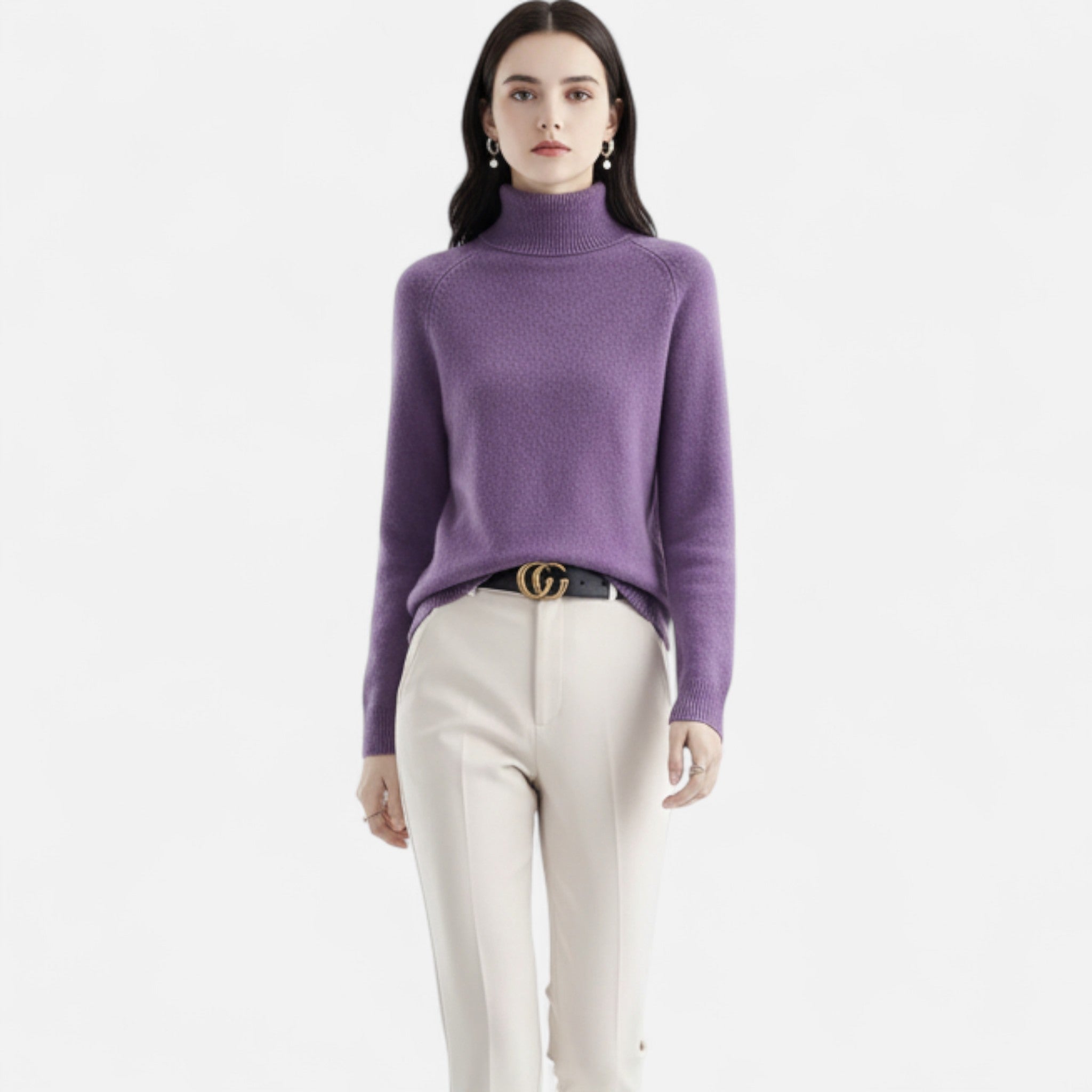 Lanavel | Women’s Classic Turtleneck Knit Sweater