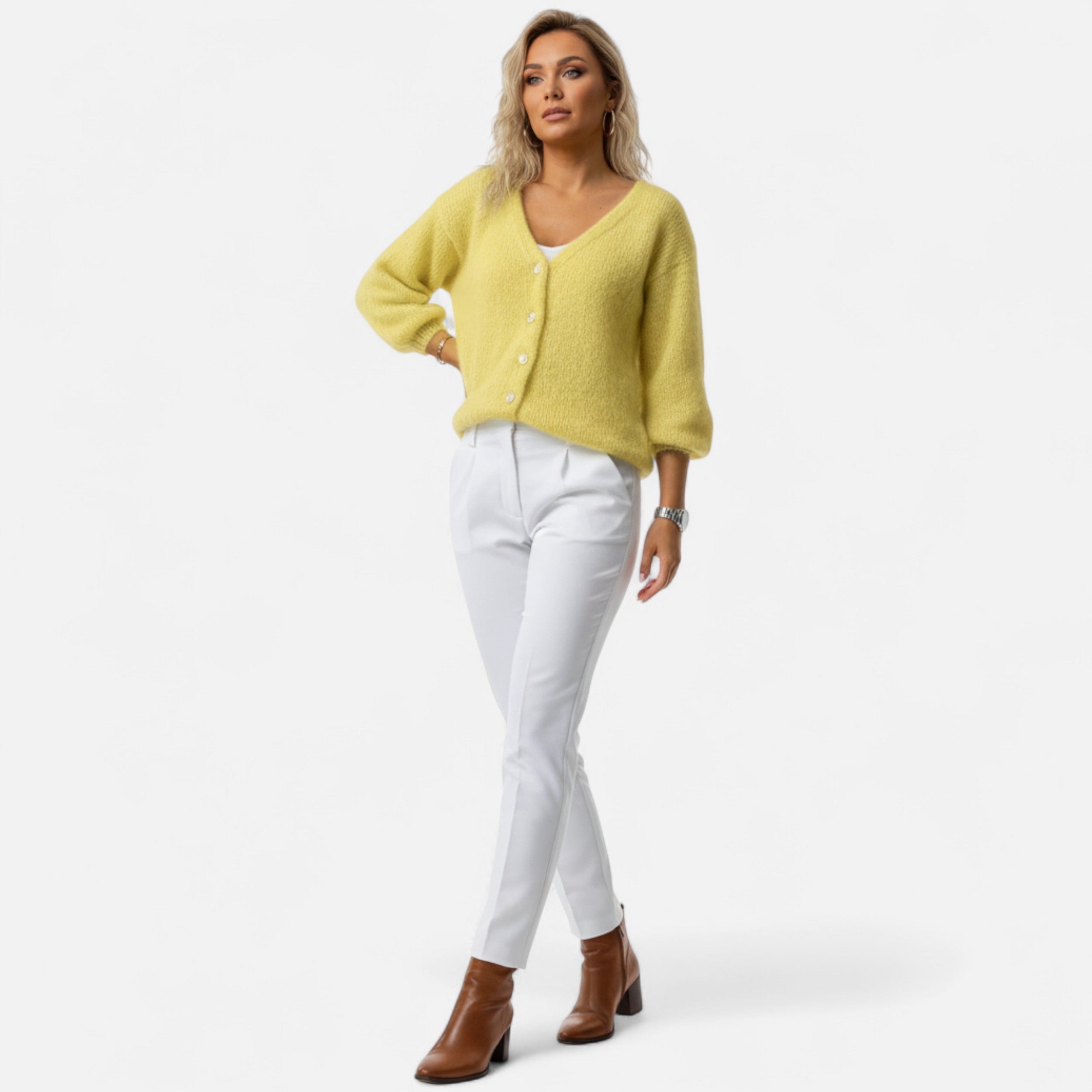 Lanavel | Women’s Spring/Autumn Korean Style Soft Loose Cardigan Sweater