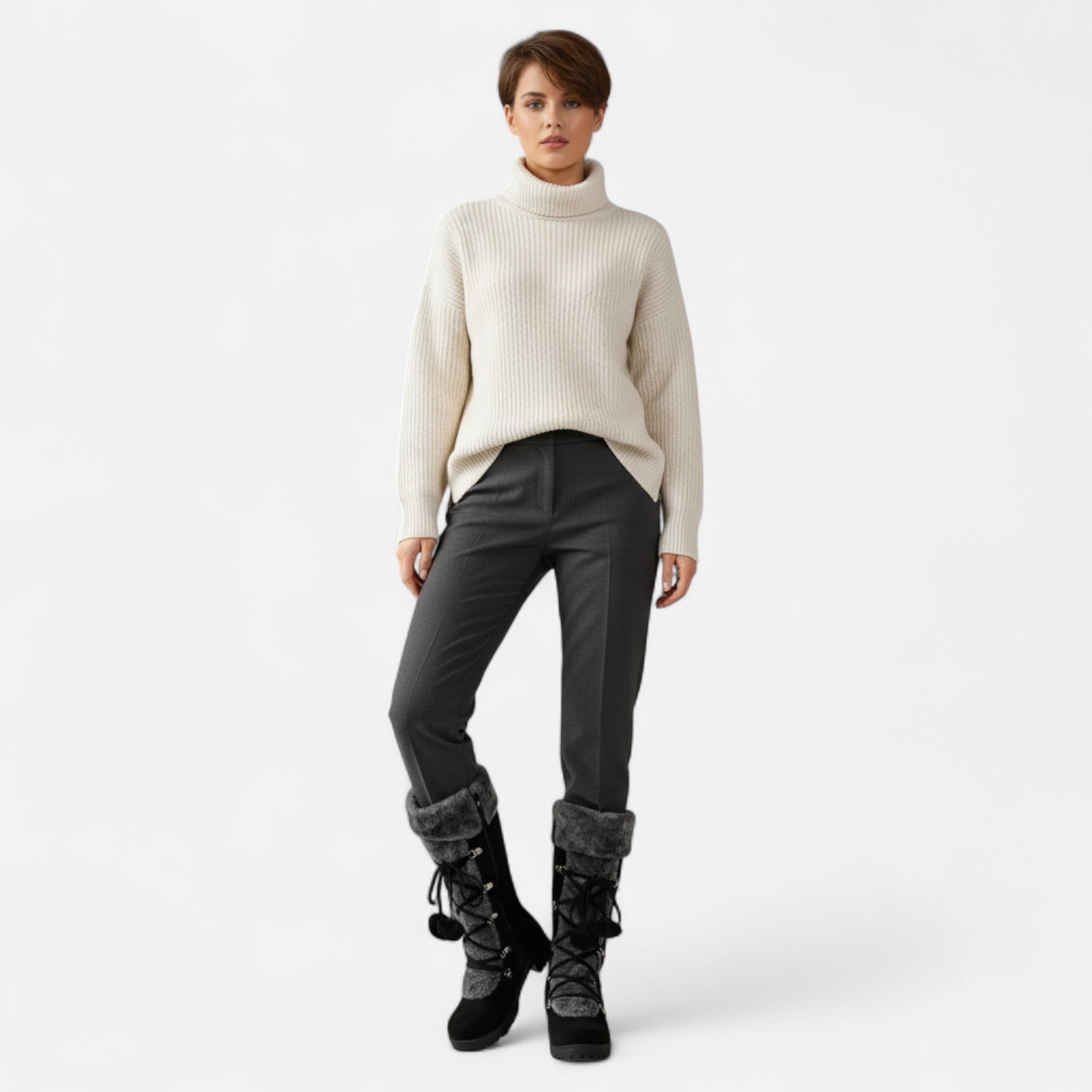 Lanavel | Women’s Faux Fur-Lined Mid-Calf Boots