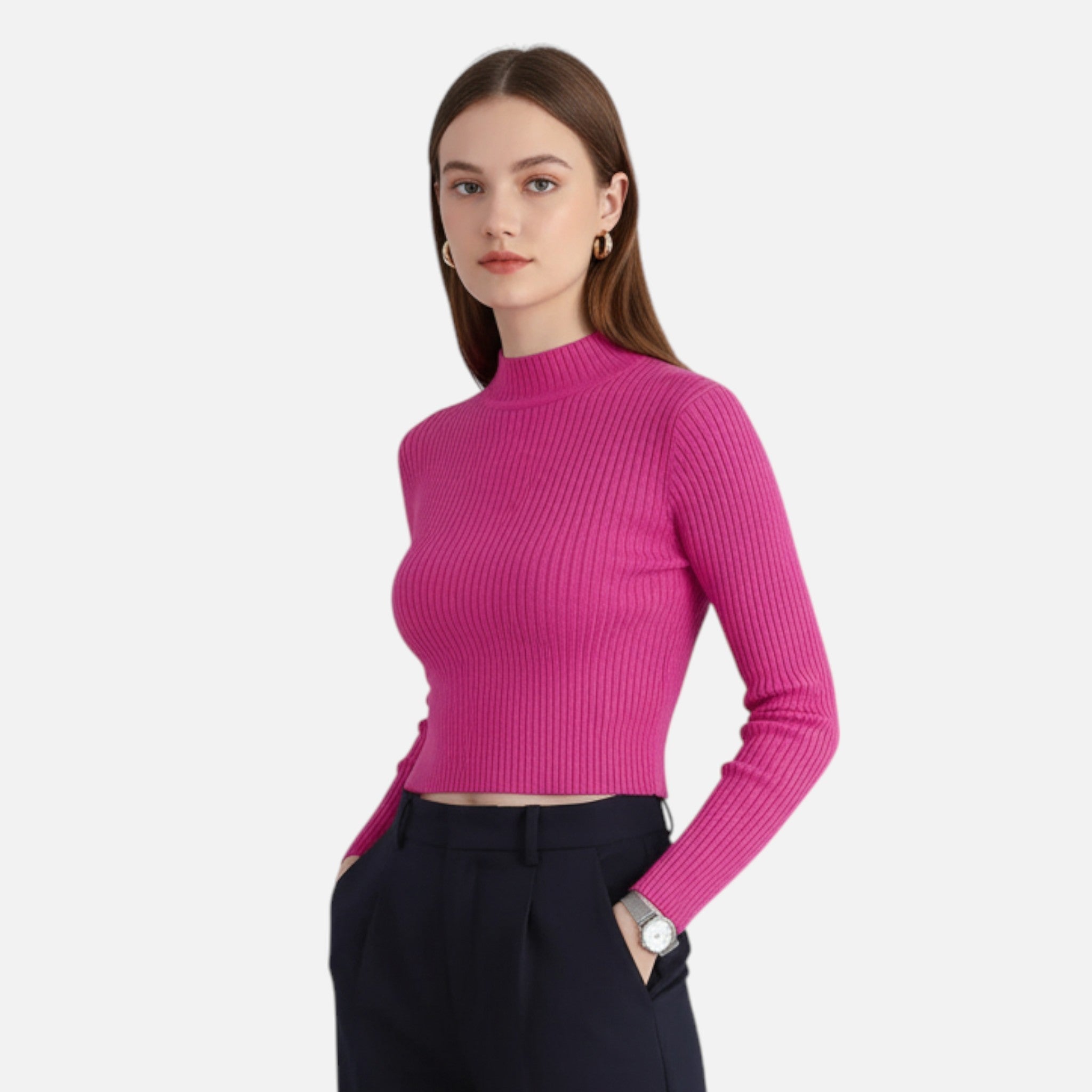 Lanavel | Women’s 3-Piece Stand Collar Ribbed Base Layer Set