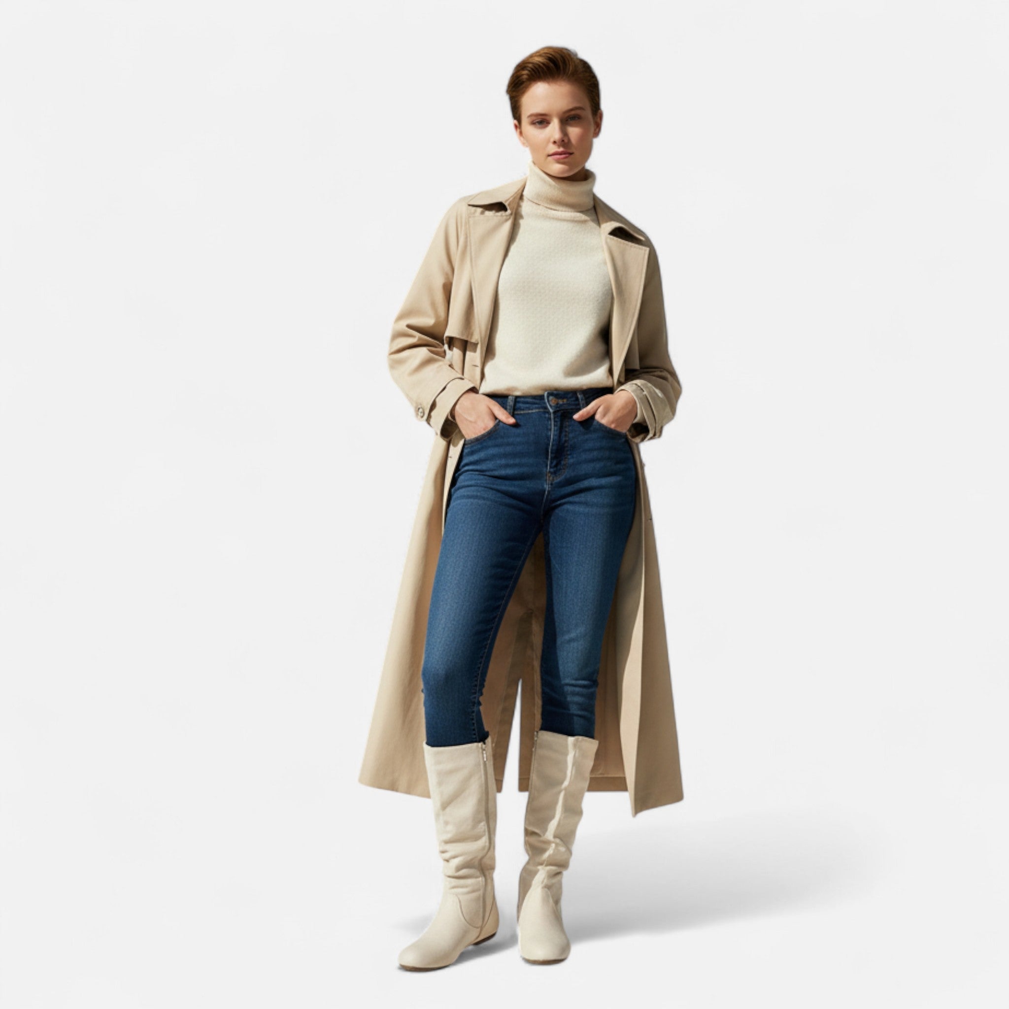 Lanavel | Women’s Pleated Mid-Calf Ankle Boots