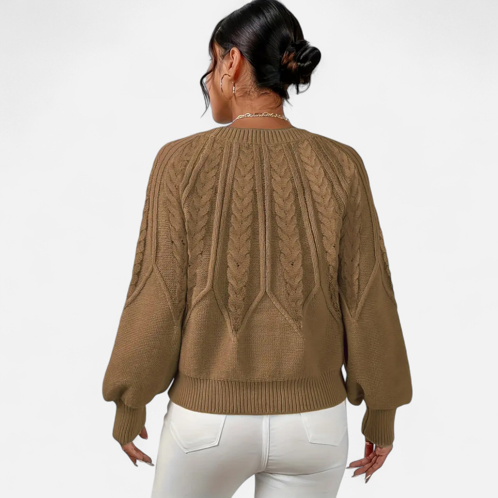 Lanavel | Women’s Cable Knit Round Neck Sweater