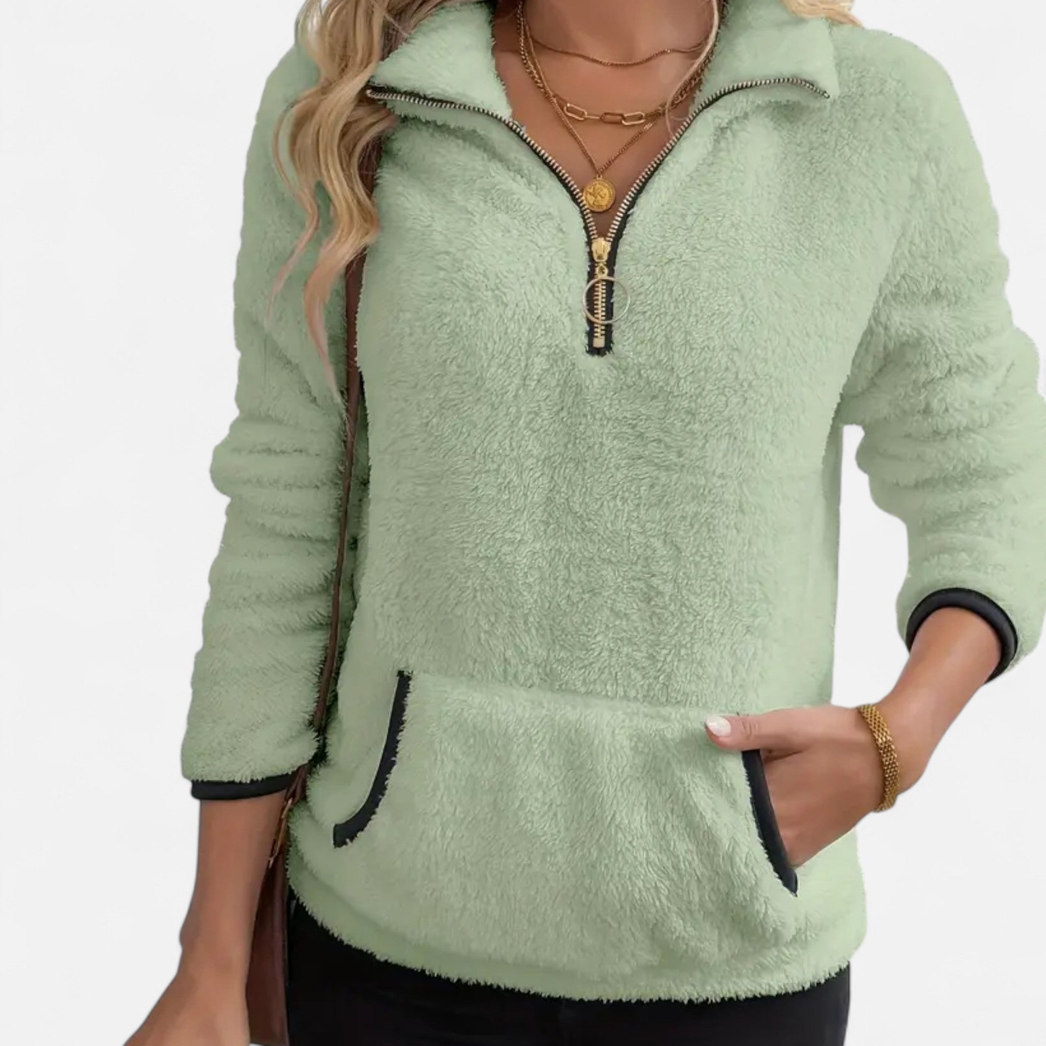 Lanavel | Women’s Autumn-Winter Half Zip Plush Sweatshirt