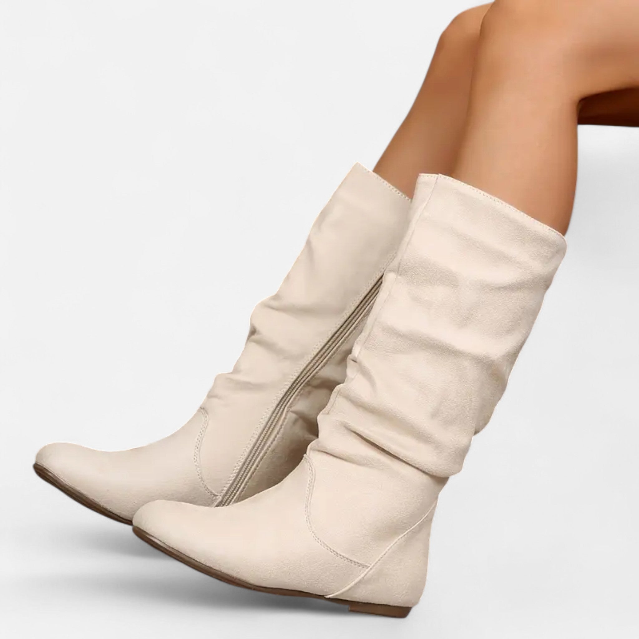 Lanavel | Women’s Pleated Mid-Calf Ankle Boots