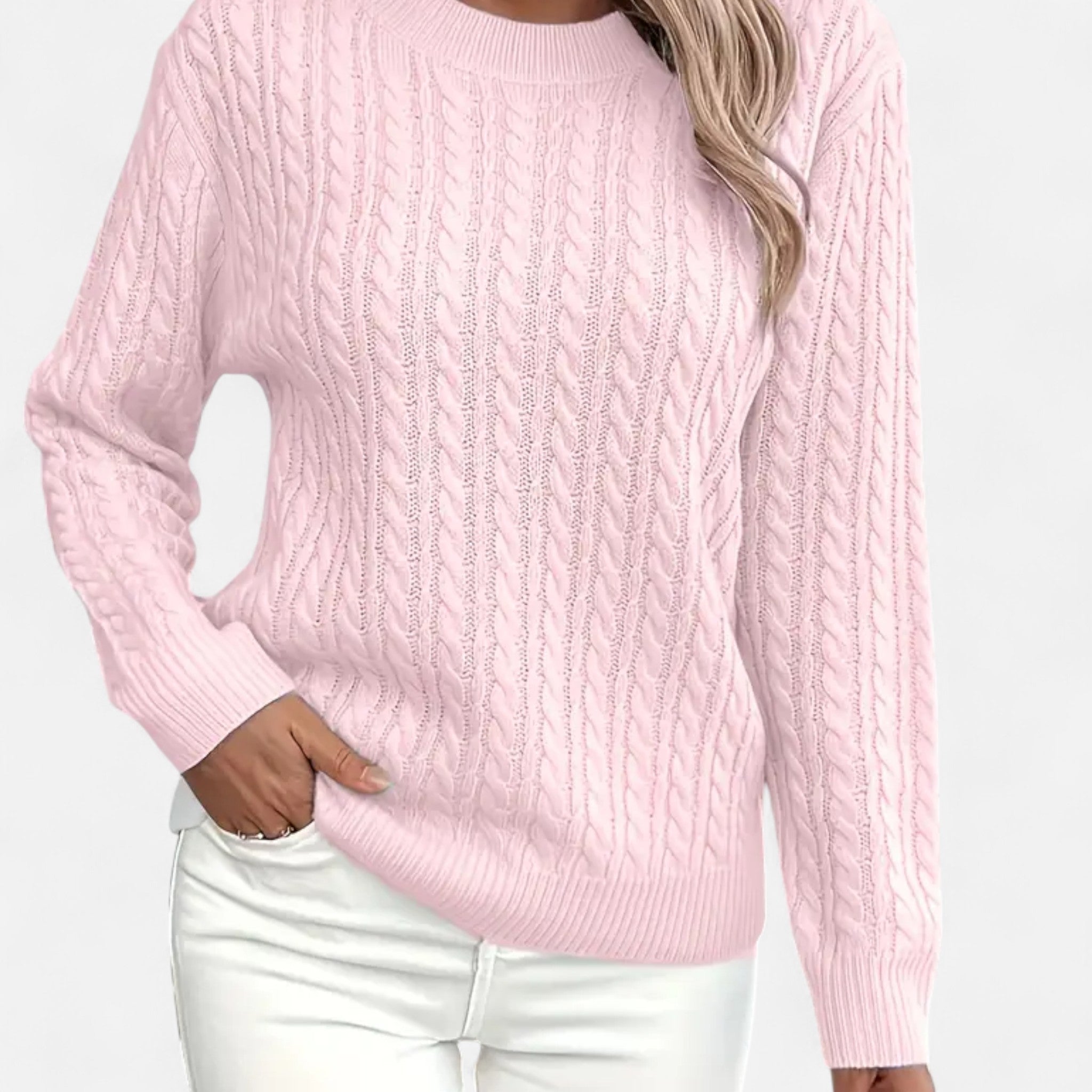 Lanavel | Women’s Casual Loose-Fit Round Neck Sweater