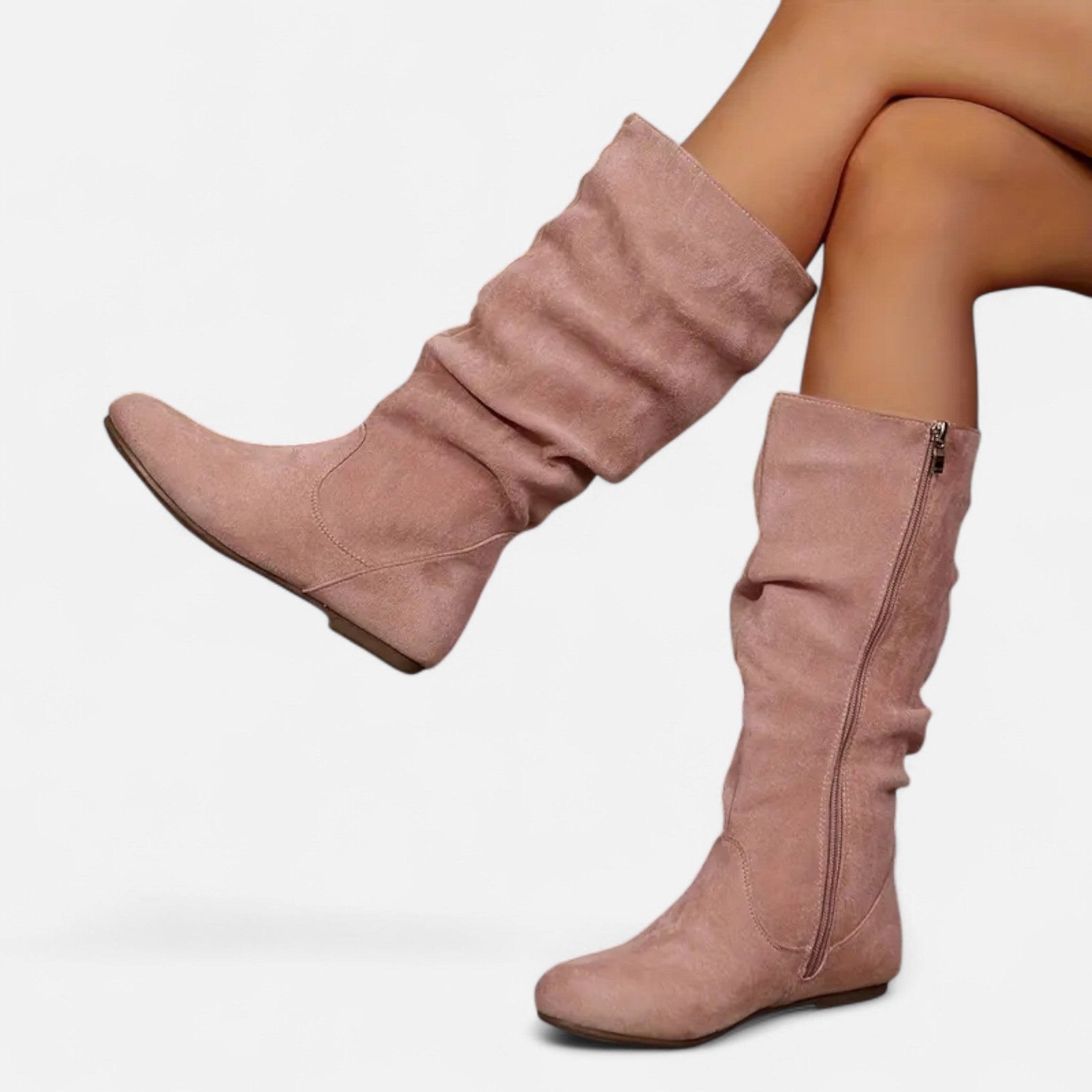 Lanavel | Women’s Pleated Mid-Calf Ankle Boots