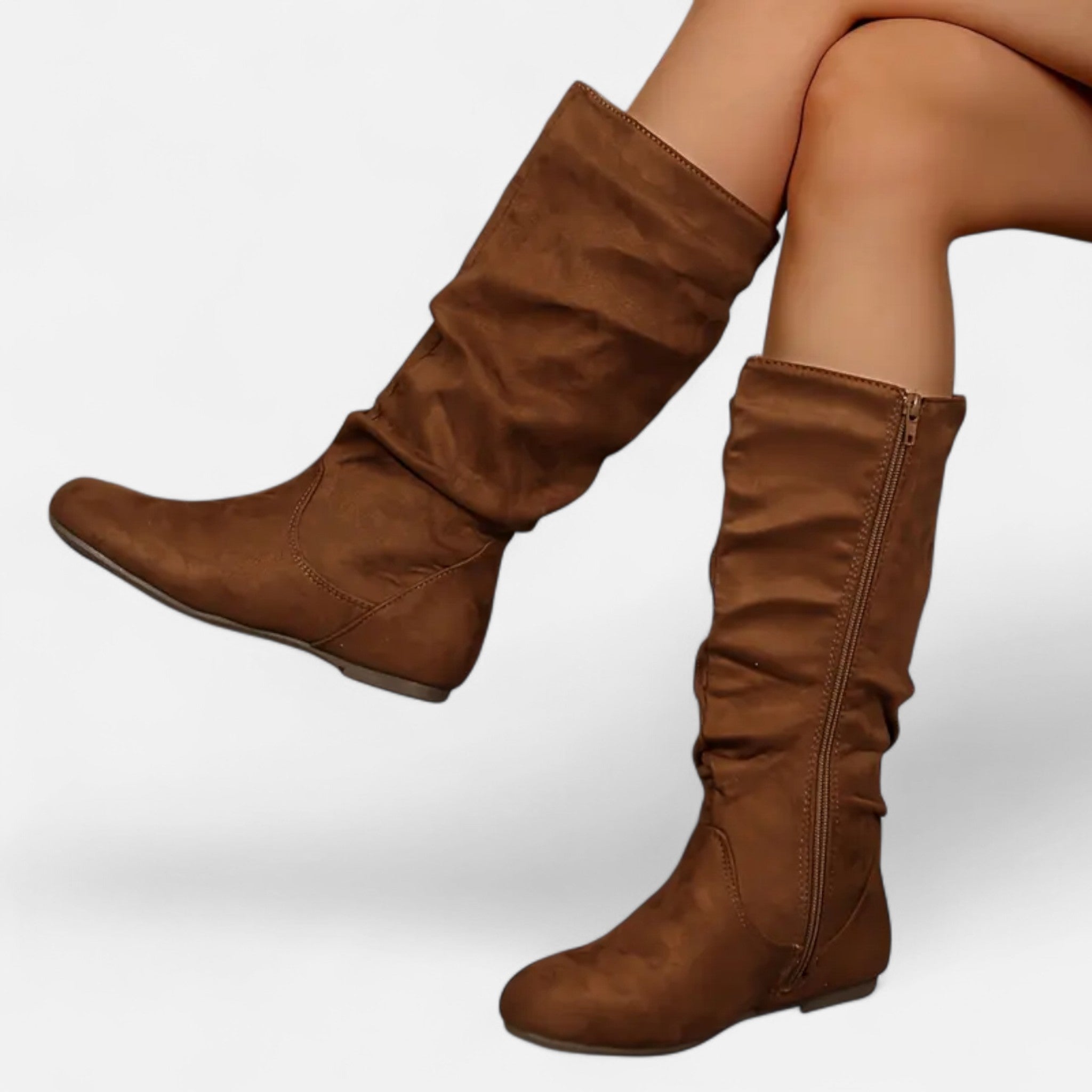 Lanavel | Women’s Pleated Mid-Calf Ankle Boots