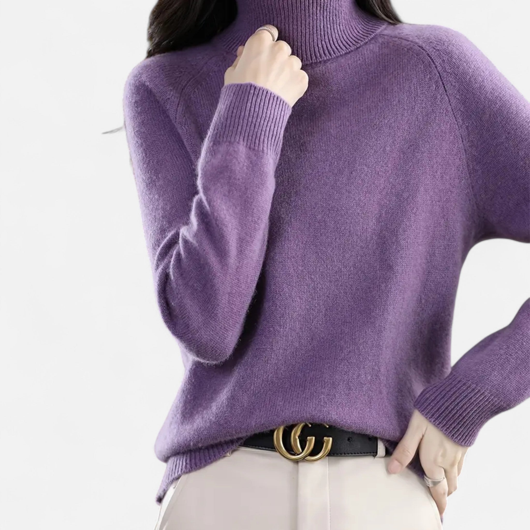 Lanavel | Women’s Classic Turtleneck Knit Sweater