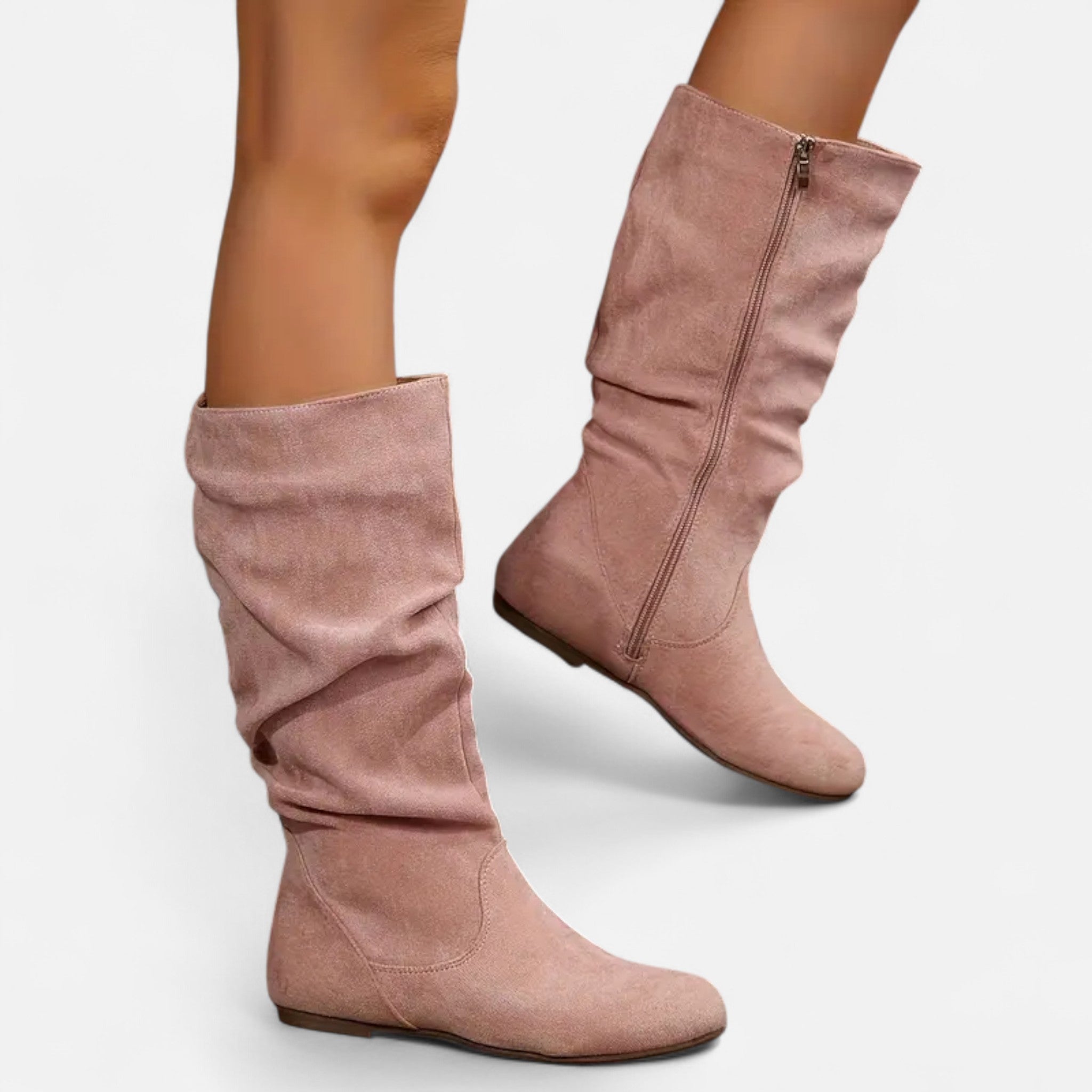 Lanavel | Women’s Pleated Mid-Calf Ankle Boots