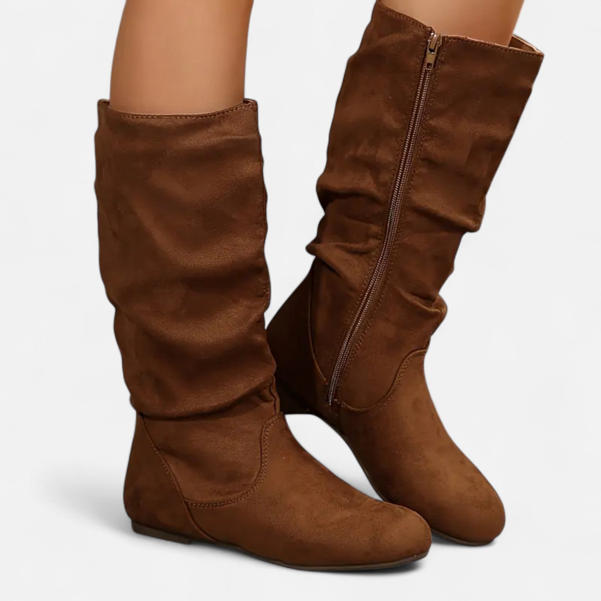 Lanavel | Women’s Pleated Mid-Calf Ankle Boots