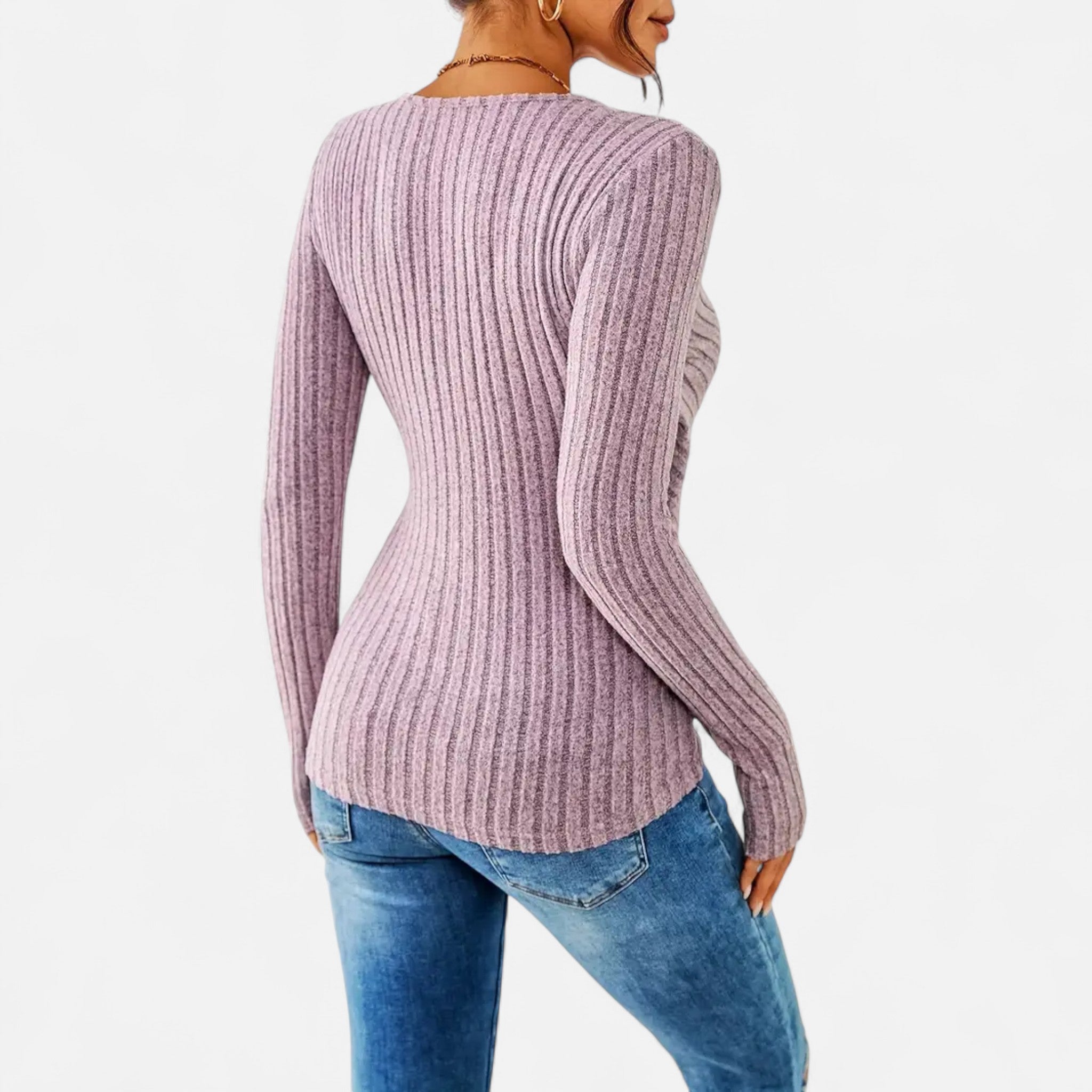 Lanavel | Women’s Elegant V-Neck Button Top