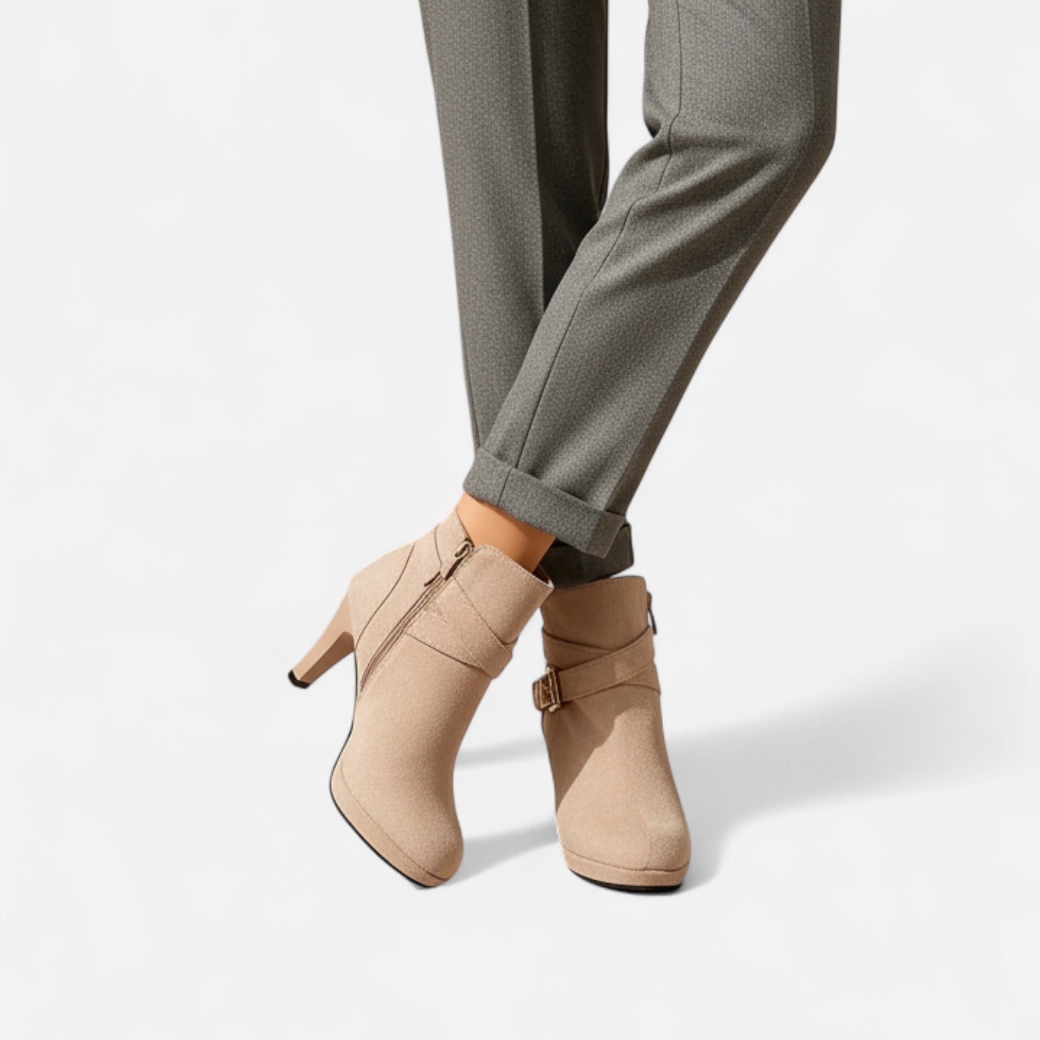 Lanavel | Women’s Platform Chunky Heel Ankle Boots