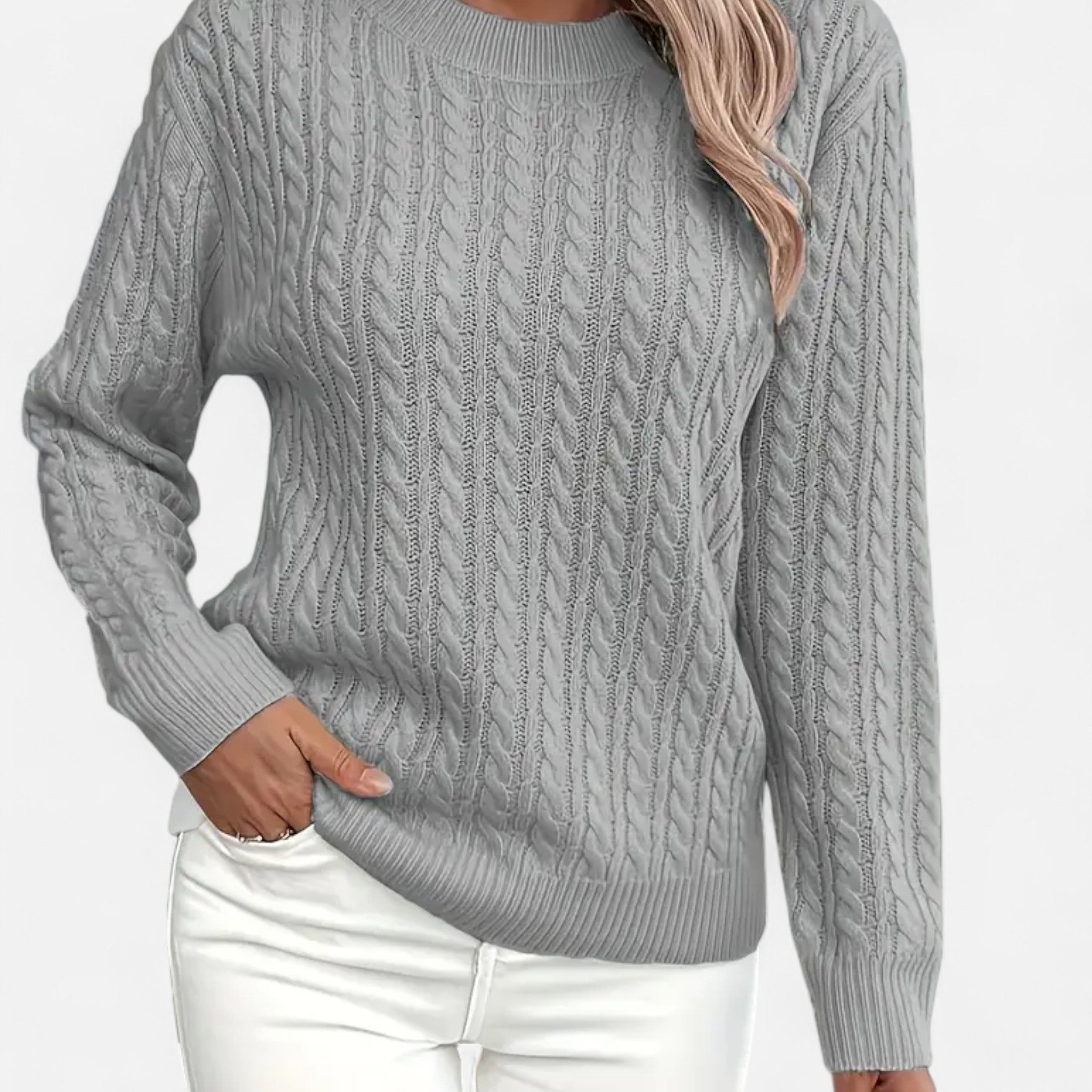 Lanavel | Women’s Casual Loose-Fit Round Neck Sweater
