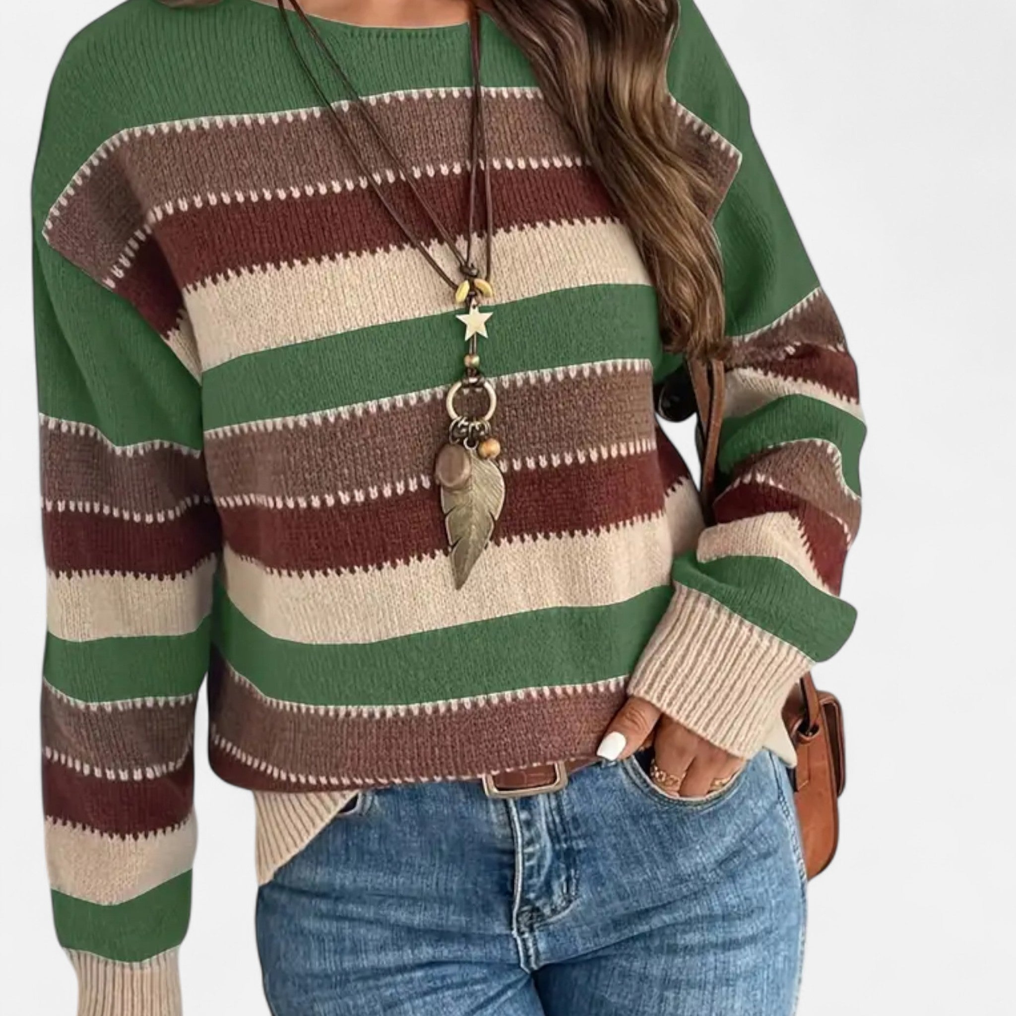 Lanavel | Women’s Vintage Casual Striped Sweater