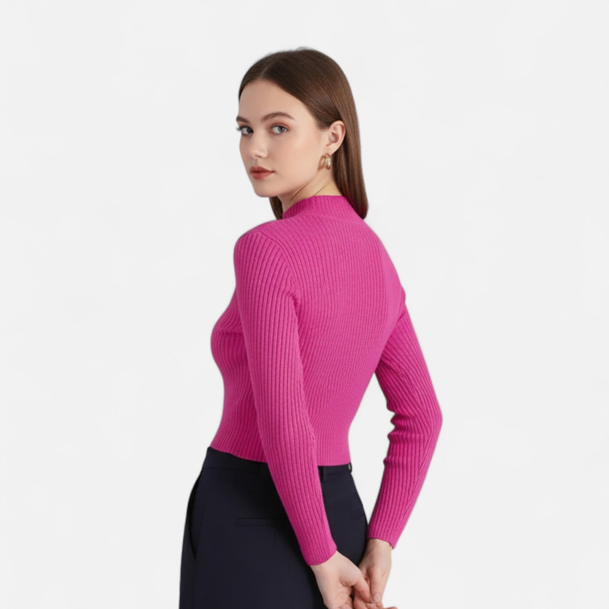 Lanavel | Women’s 3-Piece Stand Collar Ribbed Base Layer Set