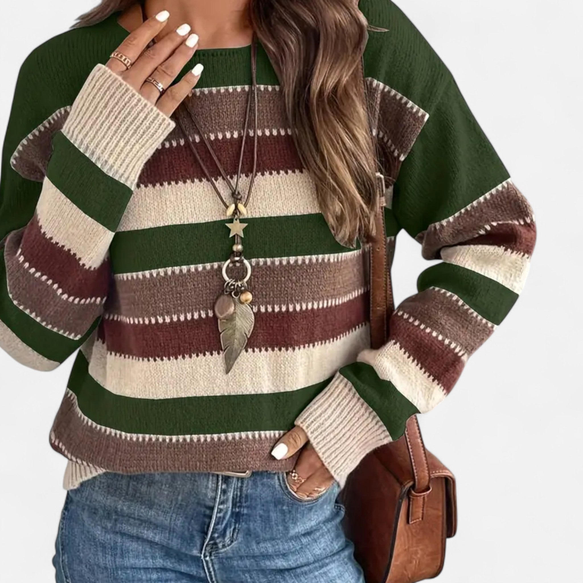 Lanavel | Women’s Vintage Casual Striped Sweater