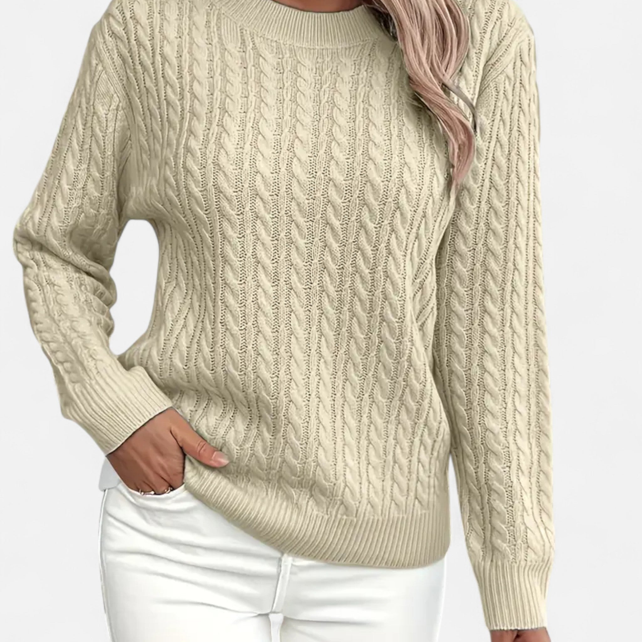 Lanavel | Women’s Casual Loose-Fit Round Neck Sweater