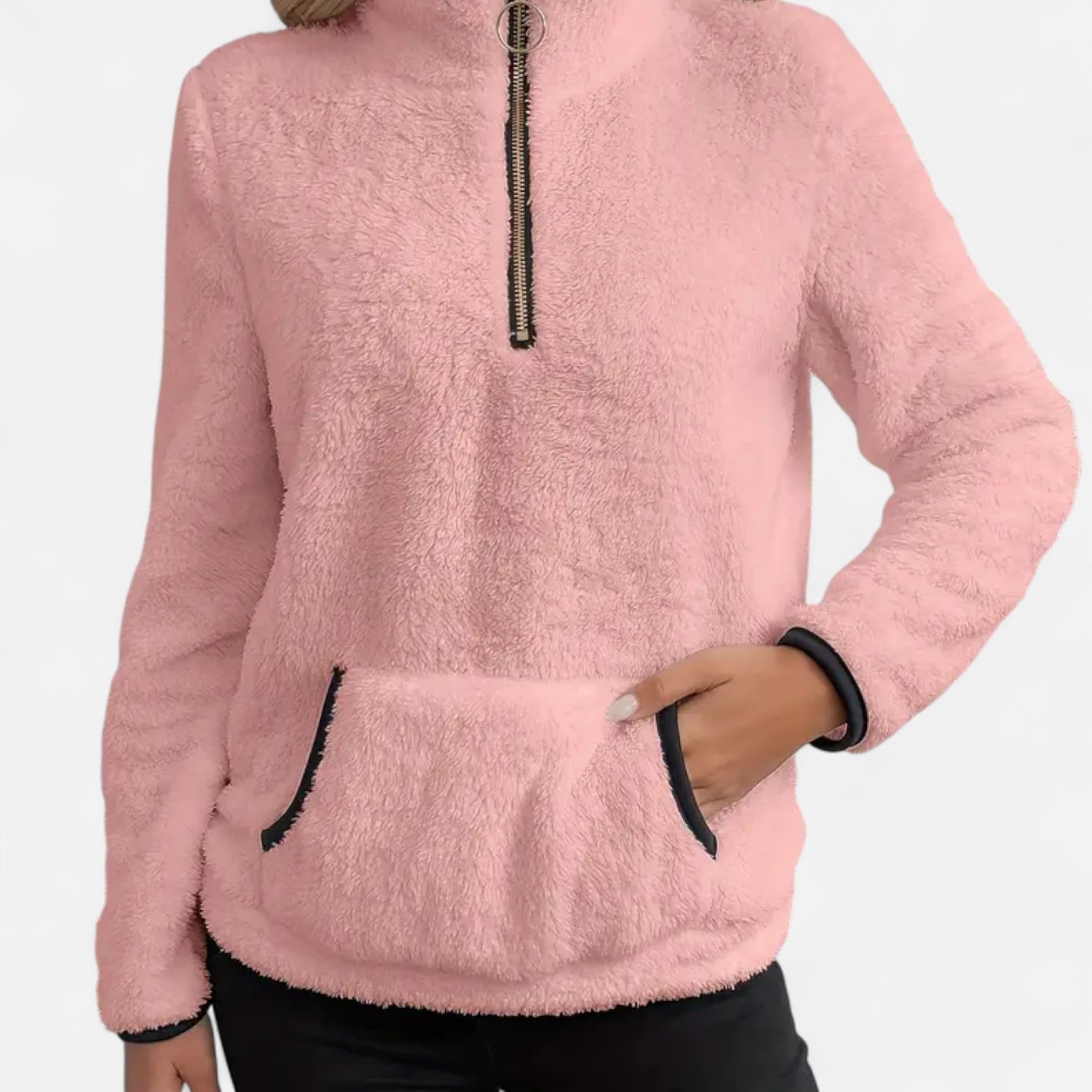 Lanavel | Women’s Autumn-Winter Half Zip Plush Sweatshirt