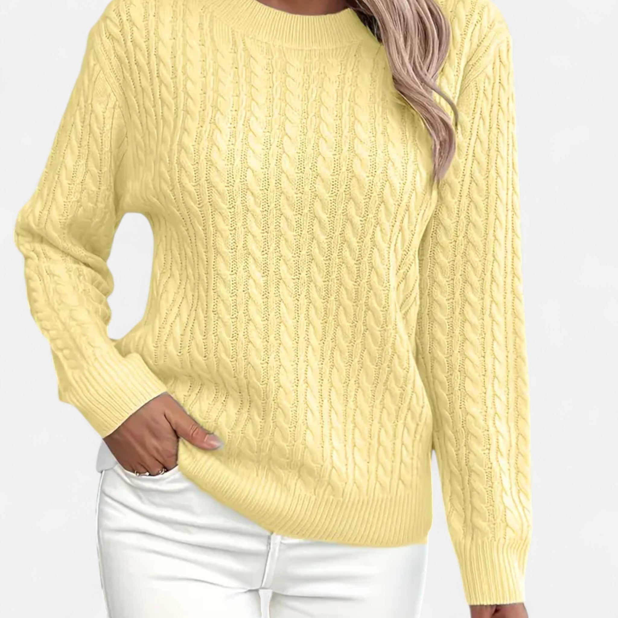 Lanavel | Women’s Casual Loose-Fit Round Neck Sweater