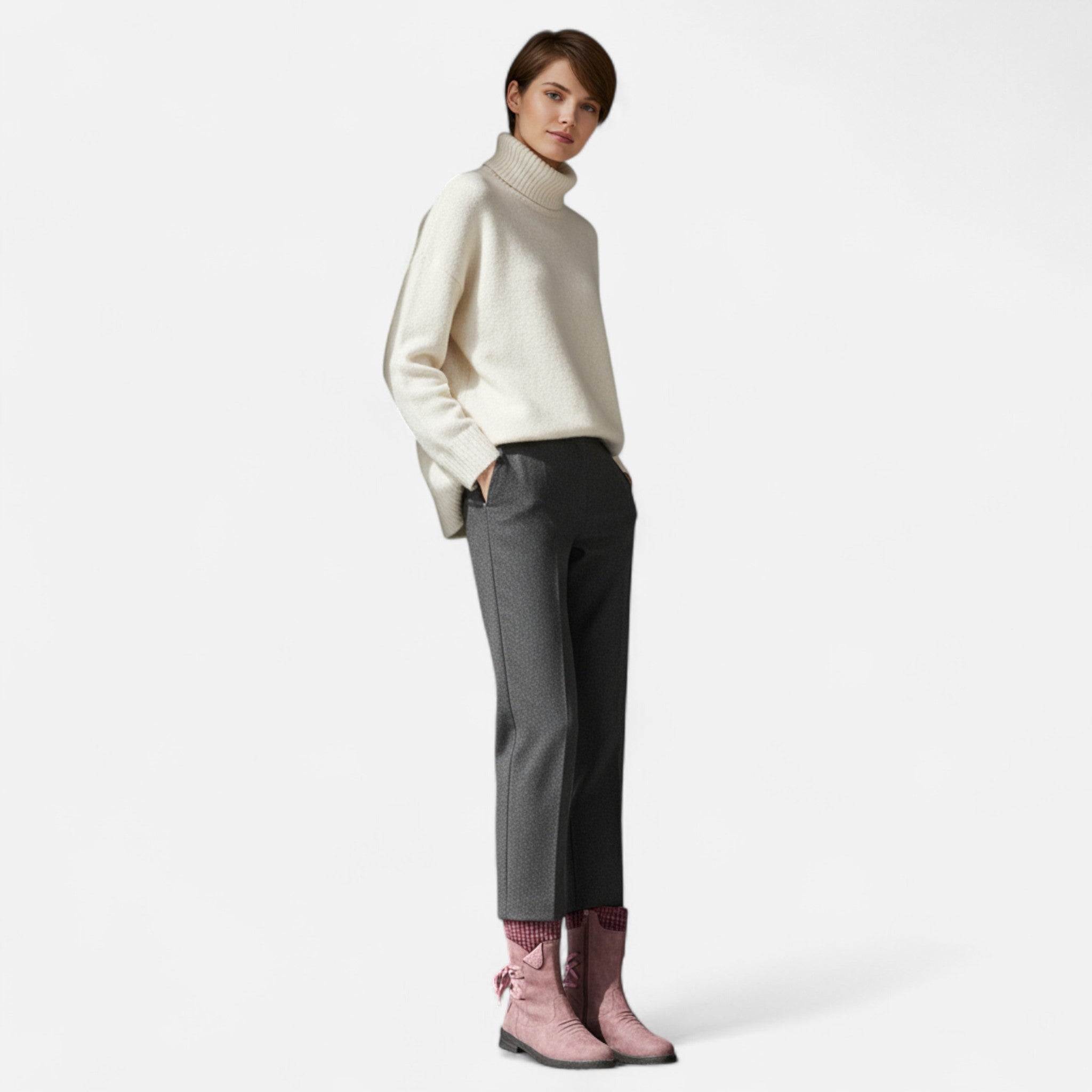 Lanavel | Women’s Vintage Lace-Up Mid-Calf Boots