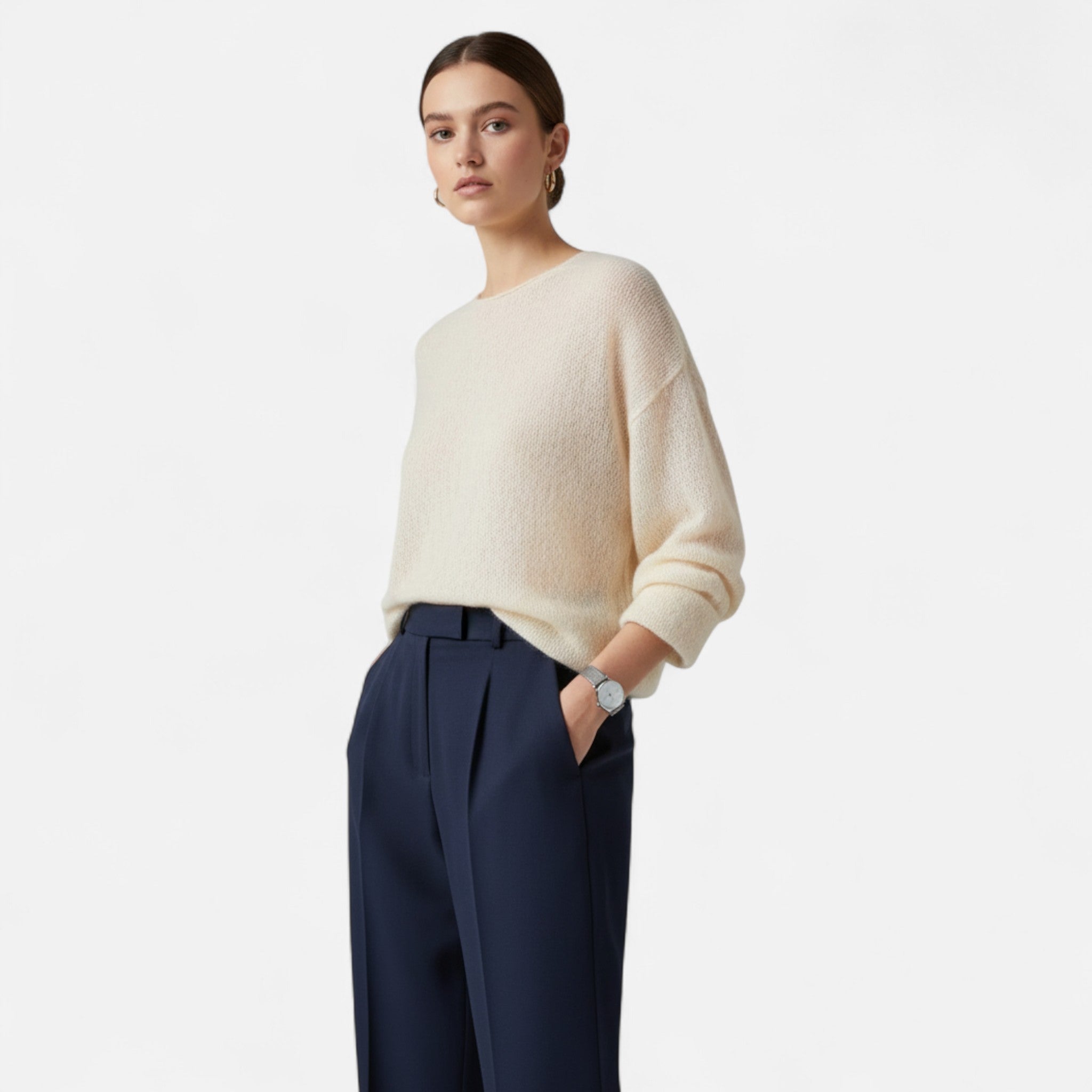 Lanavel | Women’s Autumn-Winter Soft Round Neck Pullover Sweater