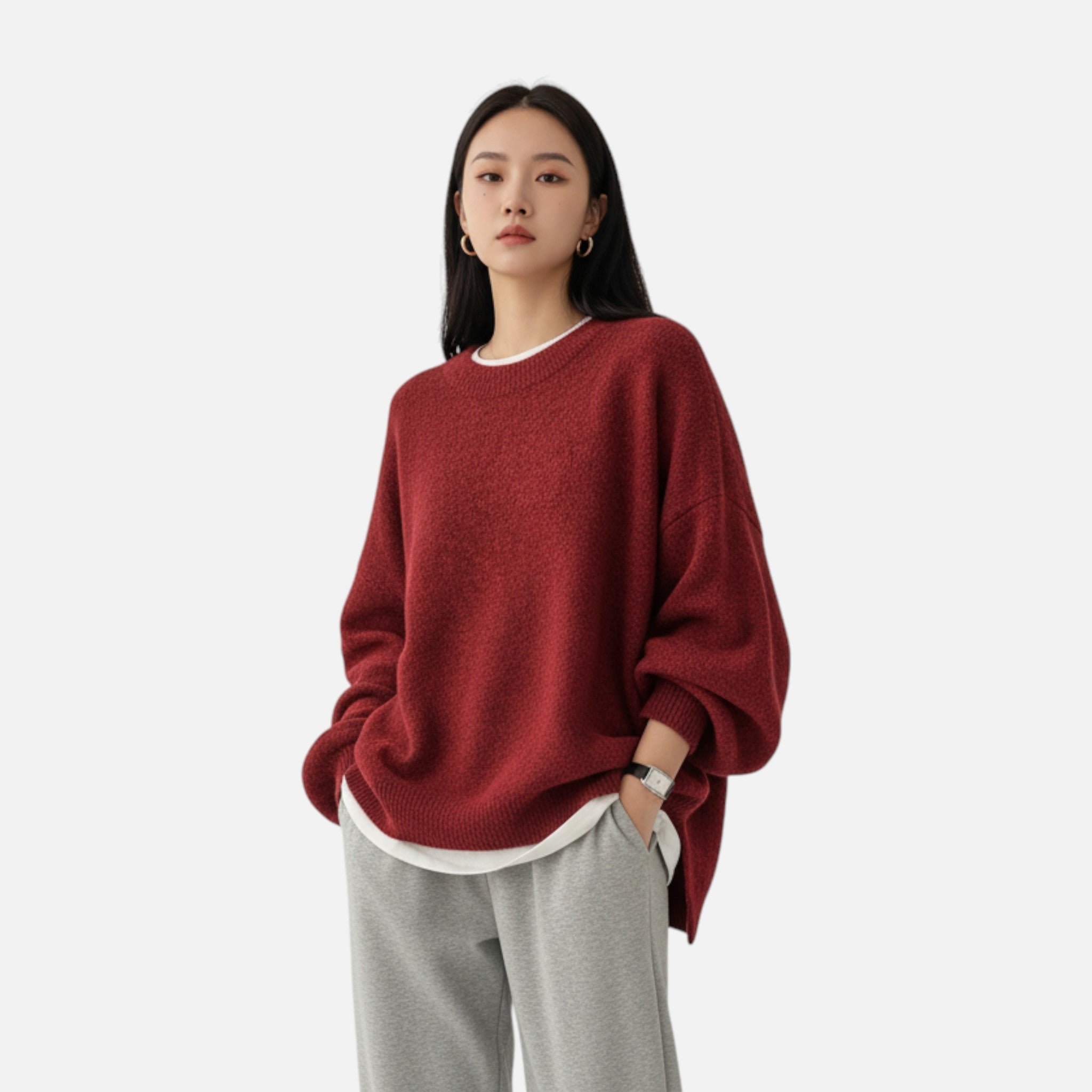 Lanavel | Women’s Classic Crew Neck Knit Sweater